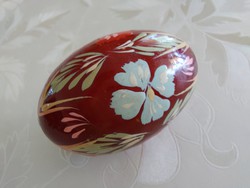 Retro húsvéti festett fatojás régi virágos tojás