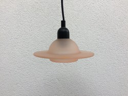 Retro old pink glass ceiling lamp 1pc