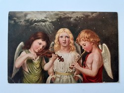 Old postcard musical angels postcard