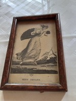 Rego photo glass in a wooden frame