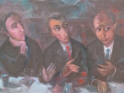 Huge 130 x 105 cm Gyula painting from Bakány