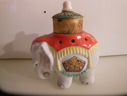 Lamp - antique - Indian - 15 x 13 x 8 cm - porcelain - lamp body - copper socket - perfect