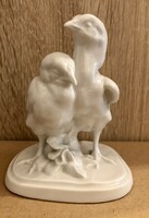 Pair of Herend chicks, antique