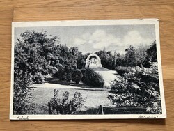 Szolnok - artist's garden 1938 - barasits - postcard