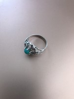 Antik ezüst gyűrű türkizzel