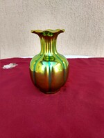 Zsolnay eozin gerezdes váza,,16 cm,,Hibátlan,,most 1 forintról..minimál ár nélkül..