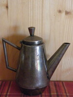 Old silver-plated alpacca coffee pourer with lid h:h. Marked, numbered