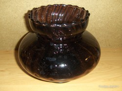 Retro lila öblös üveg váza (7/d)