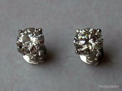 Moissanit gyémánt 925 ezüst fülbevaló 6,5 mm
