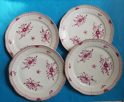 4 Herend dessert plates waldstein pattern with crown brand
