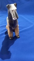 Hollóházi Terrier ülő  kutya nipp porcelán figura