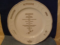 E26 Emléktál Inter-Continental 1983-as 30-cm-es Wien Szilveszteri egyedi limitált sorszámos ritkaság