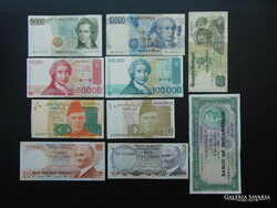 10 darab külföldi bankjegy MIX - LOT !