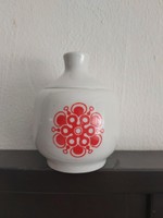 Alföldi red gabriella pattern sugar bowl