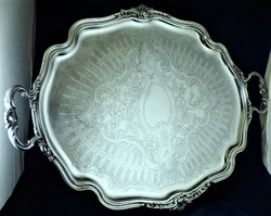 Monumental, antique, silver tray, Paris, ca. 1870!!!