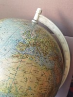 Retro large-sized cartography relief globe 33 cm diameter