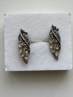 Gyönyörű antikolt ezüst fülbevaló szikrázó kövekkel