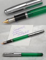 1986 Sheaffer cartridge fountain pen with gold-plated tip with 5 cartridges, perfect condition