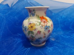 Német porcelán,Thomas Ivory virágos Bavaria váza