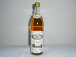 Retro Cabinet Brandy ital üveg palack - Budapesti Likőripari Kft. 1992-es, bontatlan, ritkaság
