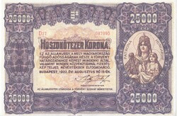 Hungary 25000 crown replica 1922 unc