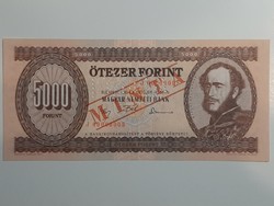 Extremely rare! 1992 Sample 5000 HUF banknote 