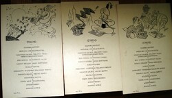 3 étrend Gömöri karikatúrákkal 1935-ből