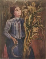 Aurél Emőd (Budapest, 1897 – Budapest, 1958), girl with sickle