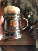 Zsolnay pyrogranite beer mug, half liter, for users.