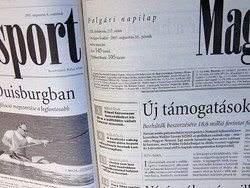 2007 August 10 / Hungarian nation / for birthday!? Original newspaper! No.: 22431