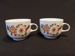 Retro lowland icu patterned porcelain tea cups