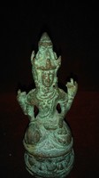 ANTIK TRIMÚRTI SHIVA  SZOBROCSKA  10cm patinás bronz