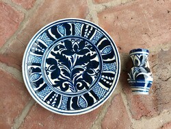 Korond wall plate, decorative plate and jug with small handle together