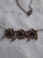 Antique gold plated silver necklace!