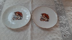4701/1 -Gyerek tányér, Hummel nővérek rajzaival díszített német porcelán