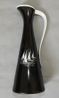 Metzler & Ortloff Sailboats with Pattern - Marked - Old German Vase or Carafe with Handle