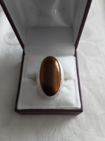 Vintage silver ring with tiger's eye!