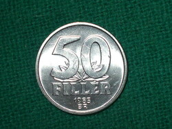 50 Filér 1985 ! It was not in circulation! Greenish!