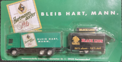 Hartmanns dorfer italreklámos játék kamion, méretarányos 1:87