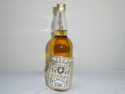 Retro Mátra club brandy drink glass bottle - buliv manufacturer, from the 1980s, unopened, rarity