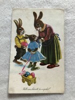 Old Easter postcard, picture postcard - drawing by Tibor Gönczi