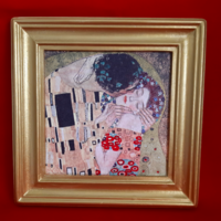 Klimt's kiss painting, decoupage image.