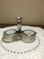 Old glass spice jar with lid