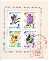 Hungary half postage stamp block 1964