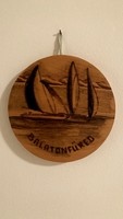 Balatonfüred wall ornament wood engraving souvenir