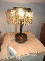 Art Deco hamutálas réz lámpa