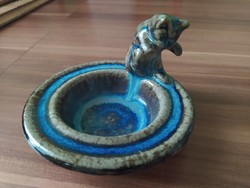 Unique cat ceramic candle holder