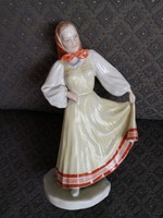Wonderful Herend porcelain - 'knocking' dancing female figure, Maria Donner Gertrude