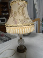 Nice old table bedside lamp with polished glass body, flawless