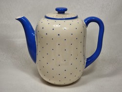 Villeroy&boch German faience picture dotted coffee pot, first half of the xx.Szd.